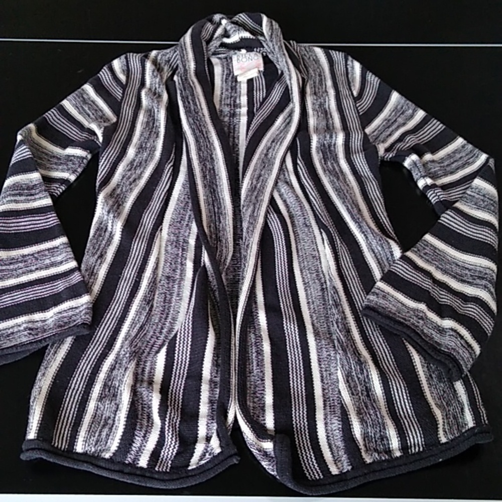 Billabong Black and White Striped Cardigan